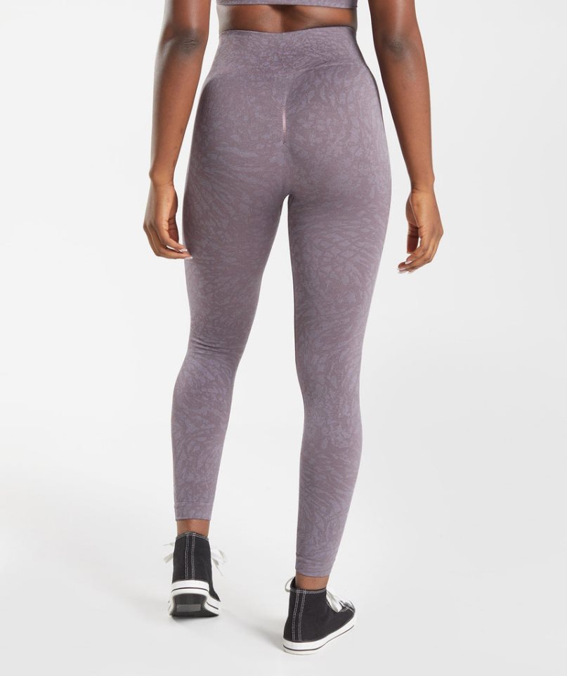 Women's Gymshark Adapt Animal Seamless Leggings Purple | NZ 9WFCNP